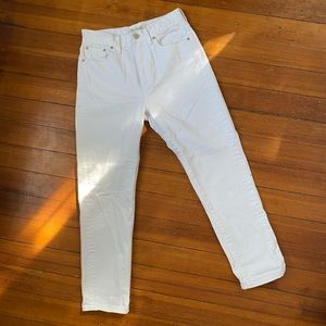 Madewell straight white jean / Perfect Summer Jean in Tile White